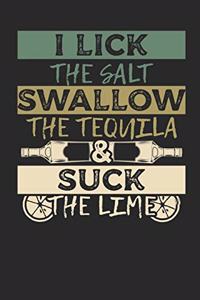 I lick the salt Swallow the Tequila and suck the Lime