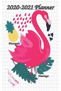 2020-2021 Planner Flamingo Pineapple