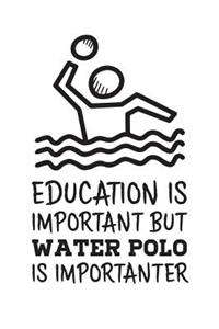 Education Is Important But Water Polo Is Importanter: Education Is Important But Water Polo Is Importanter Notebook - Cool Sports Doodle Diary Book Gift With Funny Sport Saying For Waterpolo Player Or T