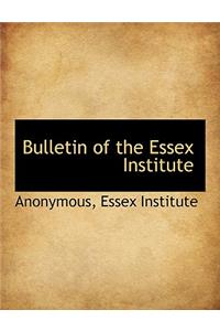 Bulletin of the Essex Institute