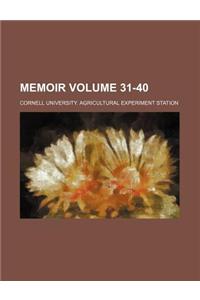 Memoir Volume 31-40