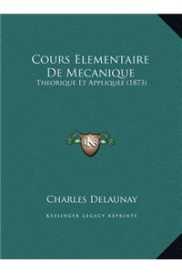 Cours Elementaire De Mecanique