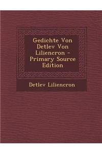 Gedichte Von Detlev Von Liliencron