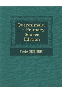 Quaresimale...