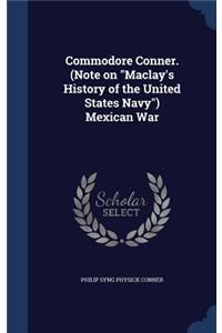 Commodore Conner. (Note on 