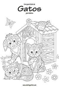 Livro para Colorir de Gatos para Adultos 1