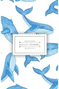 Bullet Journal Beyond the Soul: Little Cute Blue Whale Journal - 130 Dot Grid Pages - High Inspiring Creative Design Idea