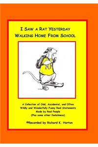 I Saw A Rat Yesterday Walking Home From School