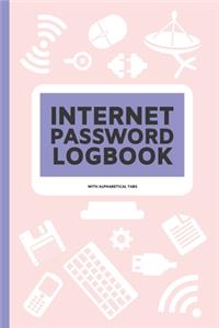 Internet Password Logbook with Alphabetical Tabs
