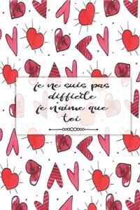 Carnet de notes lignés idéal pour la saint valentin