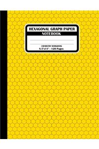 Hexagonal Graph Paper Notebook. Chemistry Workbook