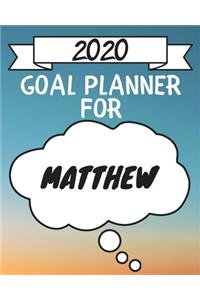 2020 Goal Planner For Matthew