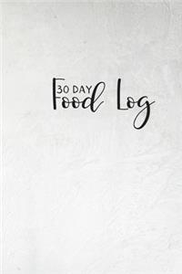 30 Day Food Log