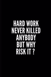 Hard Work Never Killed Anybody But Why Risk It ?