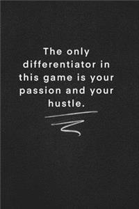 The only differentiator in this game is your passion and your hustle.