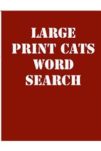 large print cats word search