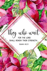 They Who Wait For The Lord Shall Renew Their Strength