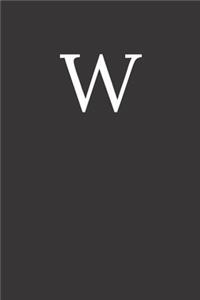 Buchstabe W Notizbuch