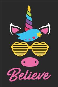 Believe (Unicorn Journal Notebook)