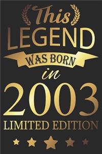 This Legend Was Born In 2003
