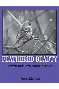 Feathered Beauty Grayscale Photo Coloring Book