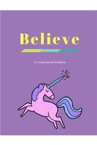 Believe Inspirational Notebook