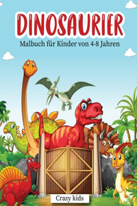 Dinosaurier-Malbuch für Kinder von 4-8 Jahren