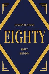 Happy 80th Birthday Guest Book (Hardcover)