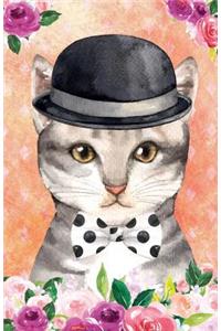 Bullet Journal for Cat Lovers Chic Cat in a Bowler Hat