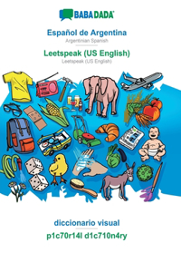 BABADADA, Español de Argentina - Leetspeak (US English), diccionario visual - p1c70r14l d1c710n4ry