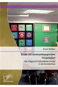 Kinder mit sonderpädagogischem Förderbedarf