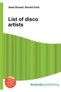 List of Disco Artists