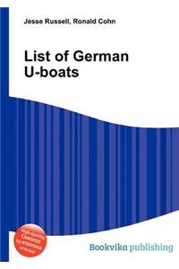 List of German U-Boats