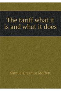 The Tariff What It Is and What It Does