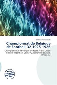 Championnat de Belgique de Football D2 1925-1926