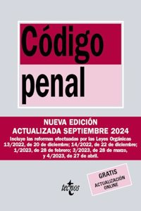 Codigo Penal: Ley Organica 10/1995, de 23 de noviembre
