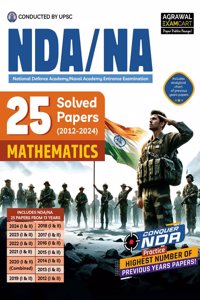 Examcart NDA/NA Mathematics 25 Solved Papers Book in English