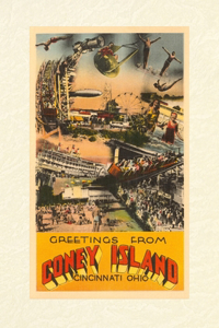 Vintage Lined Notebook Greetings from Coney Island, Cincinnati