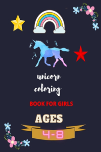 Unicorn coloring book for girls AGES 4-8