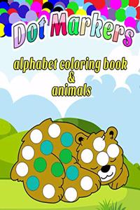 Dot Markers alphabet coloring book & animals