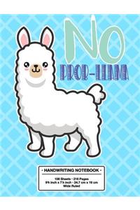 No Prob-Llama Handwriting Notebook