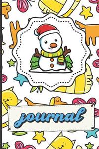 Winter Snow Man Journal