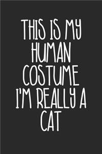 Halloween Notebook - Halloween Gift for Animal Lover - Halloween Cat Journal - Cat Diary