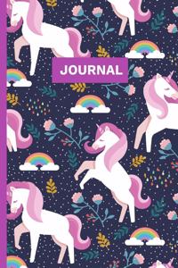 Journal: A Whimsical Magical Unicorn, Cupcakes and Doodle Rainbows Notebook Journal - Magical Forest Fairies, Llama, Caticorn, Unicorn - I Believe in Unicorn