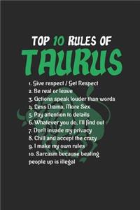Top 10 Rules Of Taurus