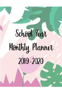 School Year Monthly Planner 2019-2020