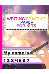 Writing Practice Paper for Kids
