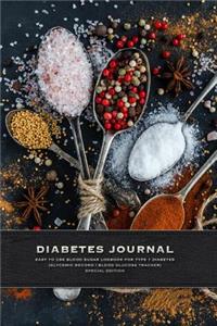 Diabetes Journal - Easy to Use Blood Sugar Logbook for Type 1 Diabetes (Glycemic Record / Blood Glucose Tracker) Special Edition