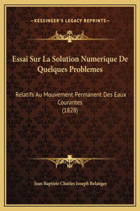 Essai Sur La Solution Numerique De Quelques Problemes