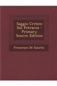 Saggio Critico Sul Petrarca